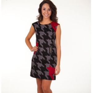 Tracey Negoshian Mae Leather Zipper Shift Dress